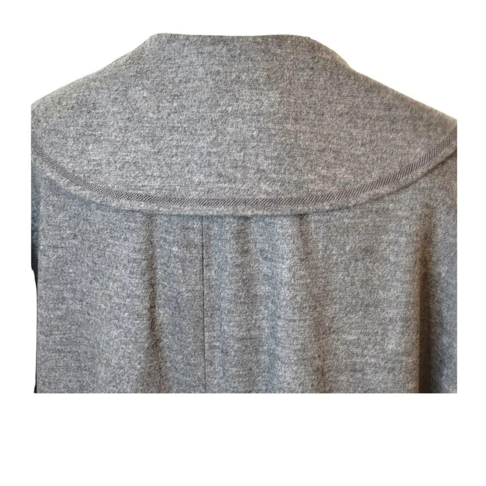 ELLEN TRACY Women's Oversized Wool Peacoat Jacket Size Medium Heather Gray - Picture 6 of 14